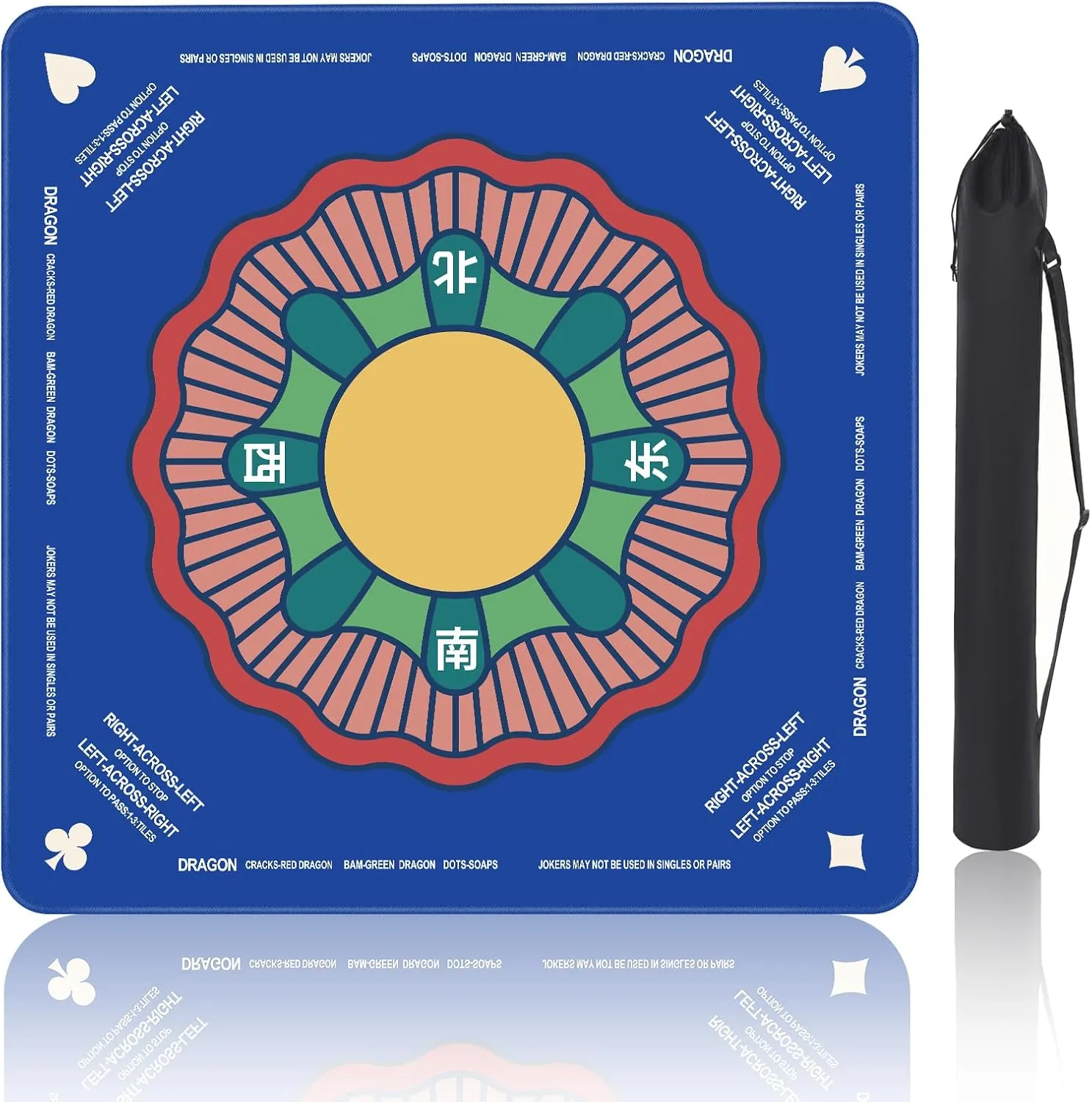 Mat for Table$ Anti-Slip Gaming Mat for Poker$ Board Games$ Card Games$ Dominoes$ 32 * 32 spore mania transmission coordinate industrialist Inch (Blue) Mahjong Mat$ Noise Reduction Mahjong 
