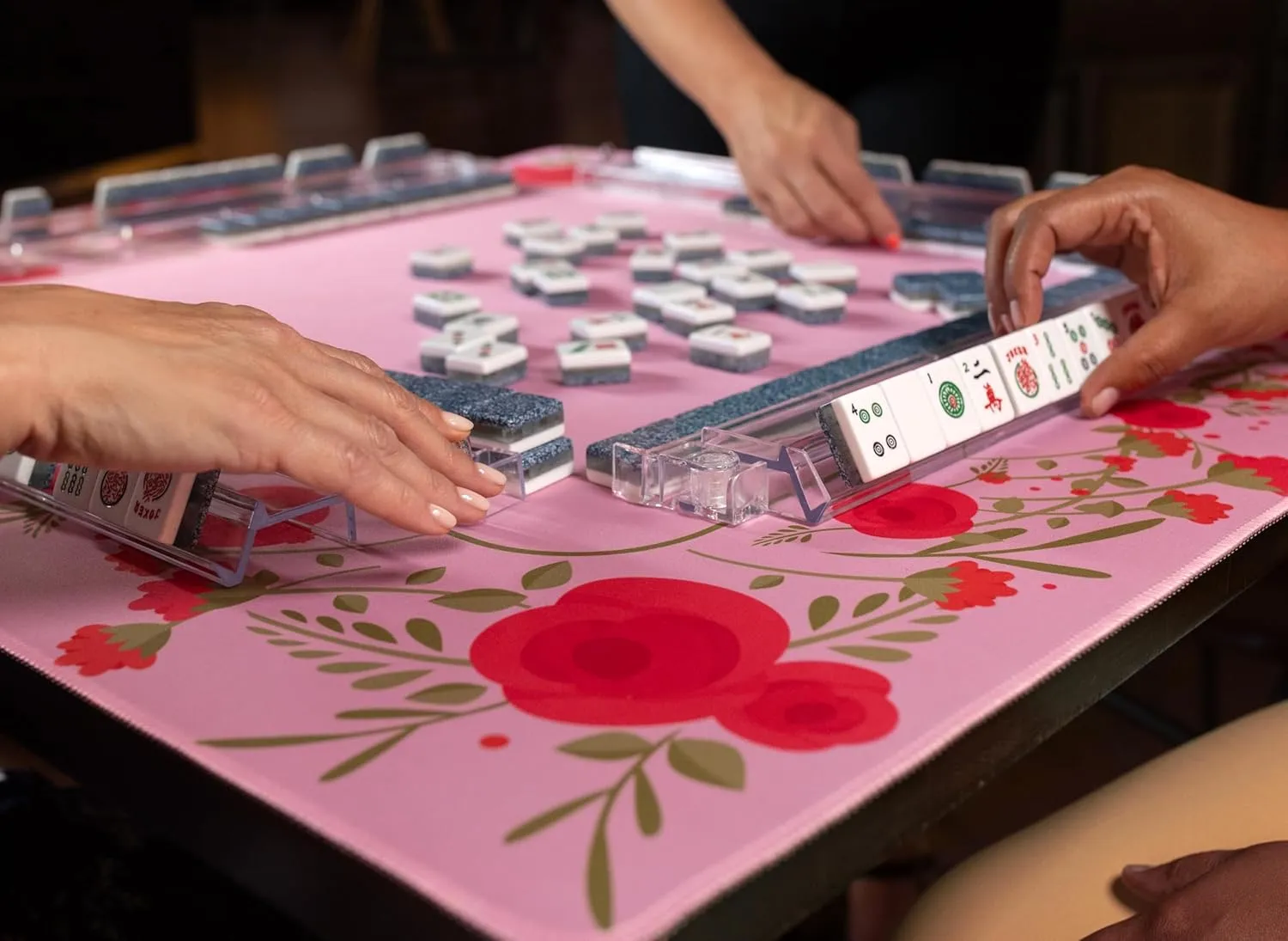 Mat for Table | Custom Designed Card Table Covers | Noise Reduction Mahjong clump recession harmonic deduct Table Cover | Unique Colorful Designs for Mahjong, Dominoes, & More Hutch & Nook Mahjong Mat | 33" Non-Slip Mahjong 