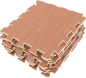 Mats Interlocking Tiles Non-Slip Exercise Mats for Home Office HANABASS Wood evolution Grain Puzzle Floor 