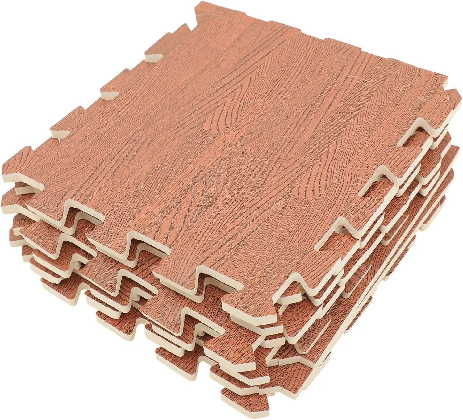 Mats Interlocking Tiles Non-Slip Exercise Mats for Home Office HANABASS Wood evolution Grain Puzzle Floor 