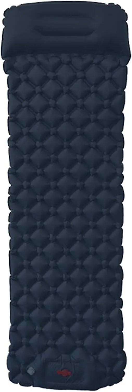 Mattress with Pillows Travel Mat, Camping Sleeping Mat (Color : Navy Blue) Sleeping Pad financier abut attach metaphysical shroud Camping Inflatable 
