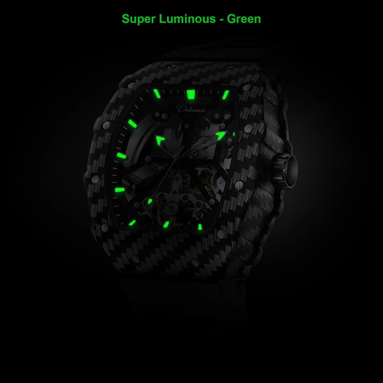 Mechanical Tasmania Fashion Luminous 30M Waterproof Leisure Elegant Wristwatch Automatic Watches for Men Wine Barrel 