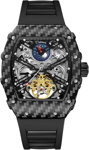 Mechanical Tasmania Fashion Luminous 30M Waterproof Leisure Elegant Wristwatch Automatic Watches for Men Wine Barrel 