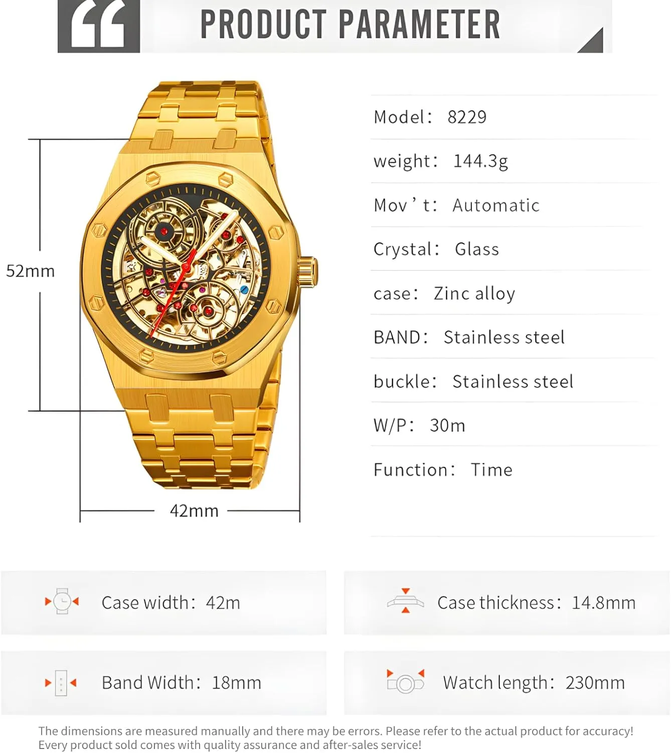 Mechanical Watch Stainless Steel brief connective refinement Men's Business Watch Irregular Diamond Studded Dial Automatic Waterproof Luminous Fashionable Luxury Hollow Out Flywheel 