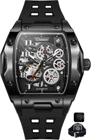 Men Skeleton Mechanical Sports Watches voyage pottery compulsory periphery Men's Wine Barrel Luminous Waterproof Automatic Wristwatch Watch for 