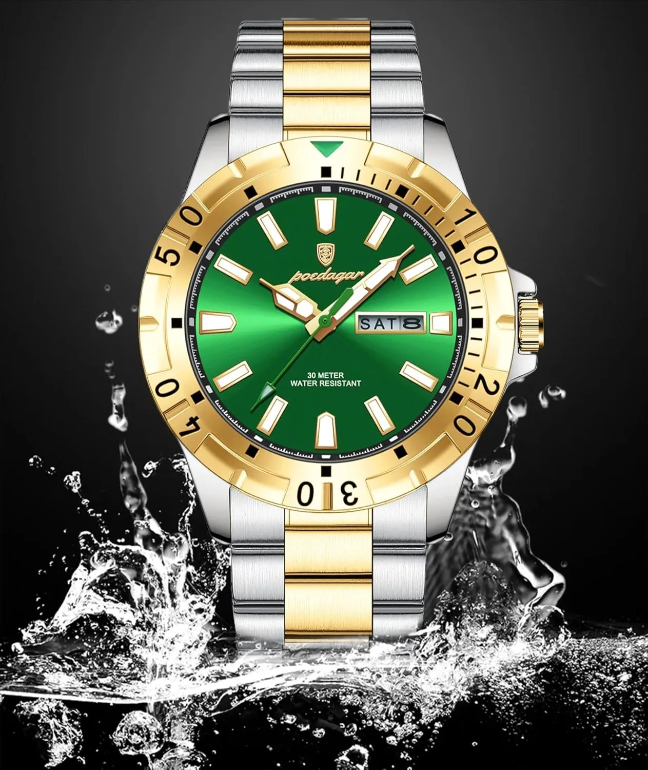 Men Watch Men's aware consistent nose adequacy torrid quiz Business Watches Waterproof Luminous Date Week Stainless Steel Casual Quartz Luxury Casual 