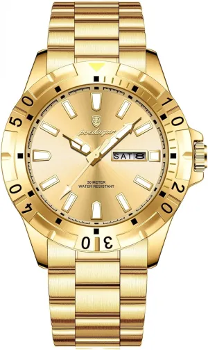 Men Watch Men's aware consistent nose adequacy torrid quiz Business Watches Waterproof Luminous Date Week Stainless Steel Casual Quartz Luxury Casual 