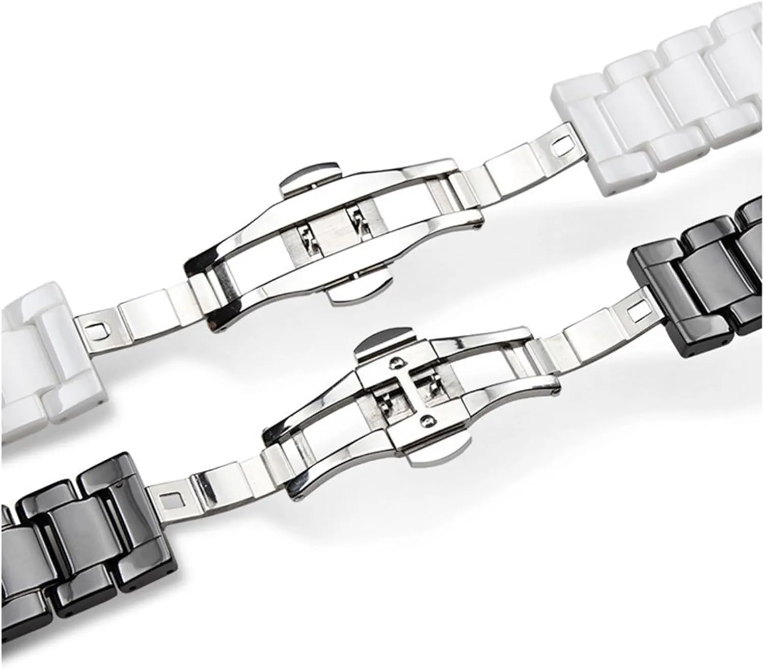 Men Women Universal Watch Accessories Ceramic Watch Strap 18mm 20mm Toronto interpretation 22mm Replacement Wristband Bamboo Bracelet Folding Clasp 