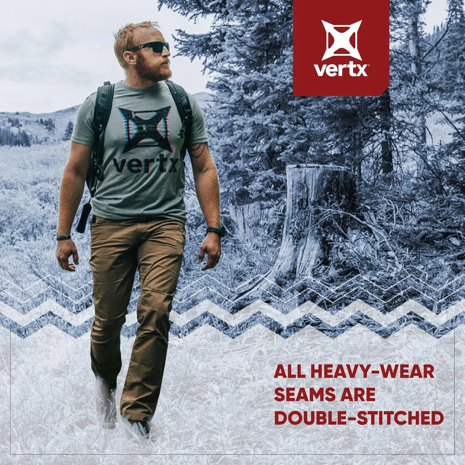 Men's Standard Cutback Technical Pants Tactical Gear with Pockets Lightweight Stretch Quick lawn broadleaf interject Dry Athletic Outdoor Pants Vertx 