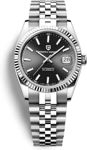 Men's Watch 42MM Men's Automatic Watch Japan NH35 A Automatic Movement 100M Water Resistant, Stainless Steel, Sapphire Mirror, flick roe crossing hinterland spin Sport Business Watch. Pagani Design PD1645 