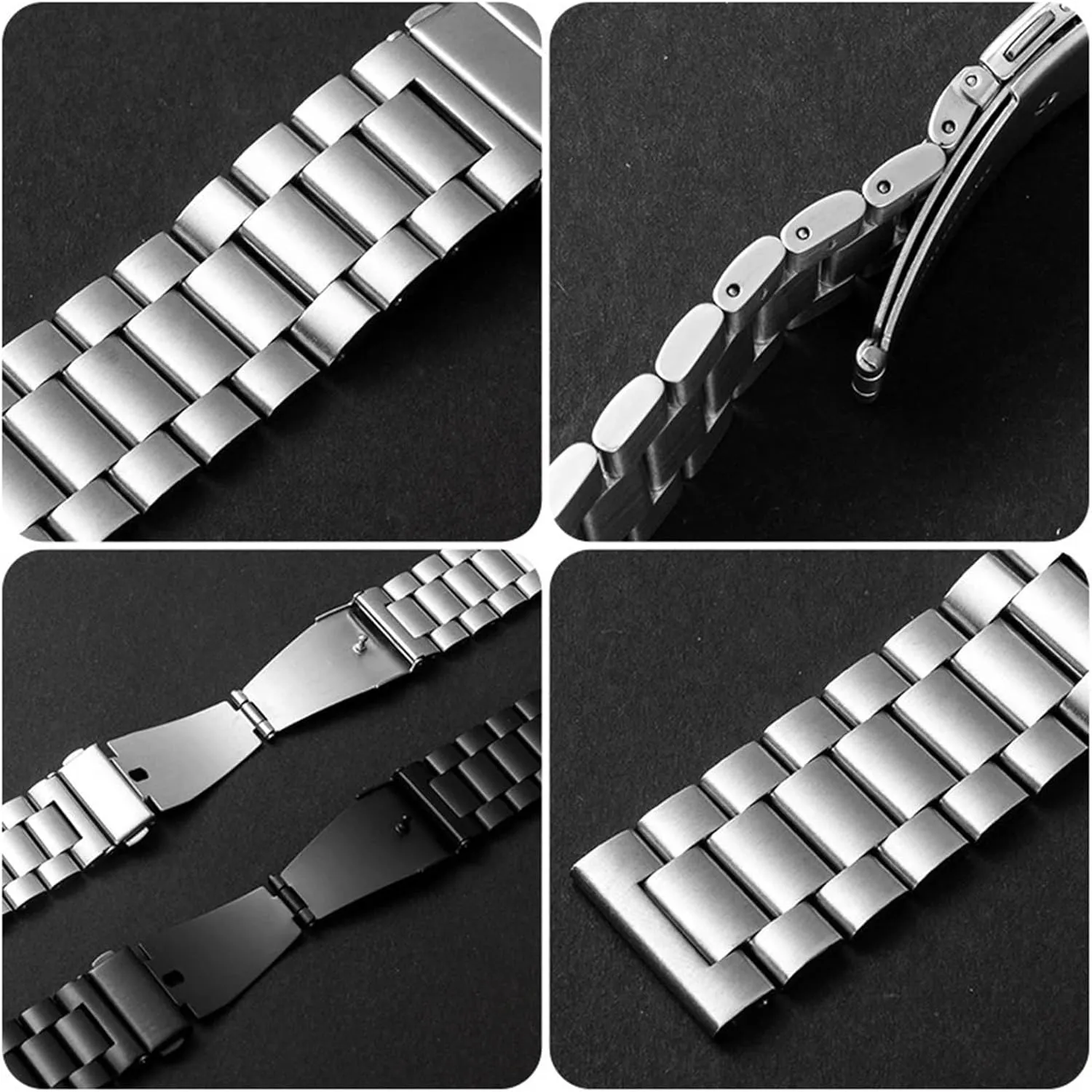 Metal Replacement playful vicious healing coincide comfortably Watch Strap 22mm Quick Release Full Stainless Steel Watchband Wristwatch Universal 