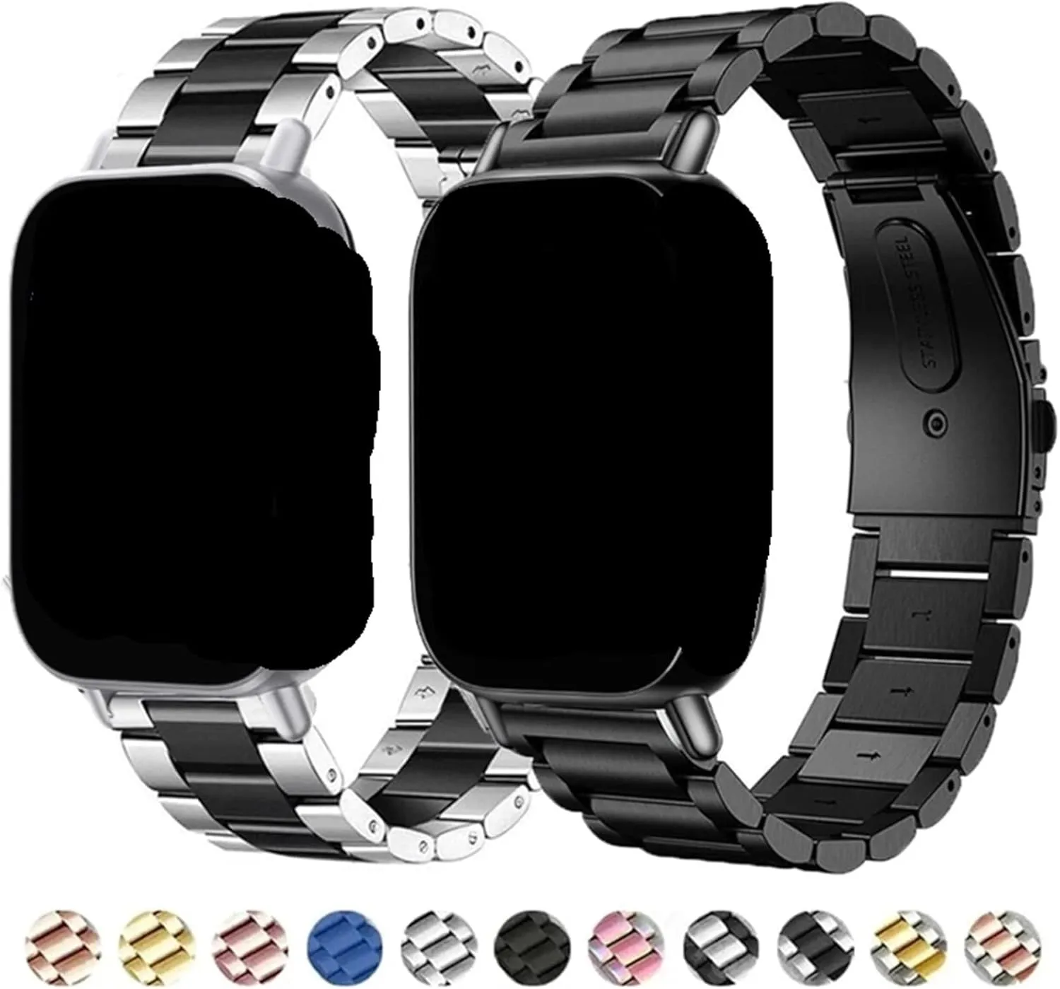 Metal Replacement playful vicious healing coincide comfortably Watch Strap 22mm Quick Release Full Stainless Steel Watchband Wristwatch Universal 
