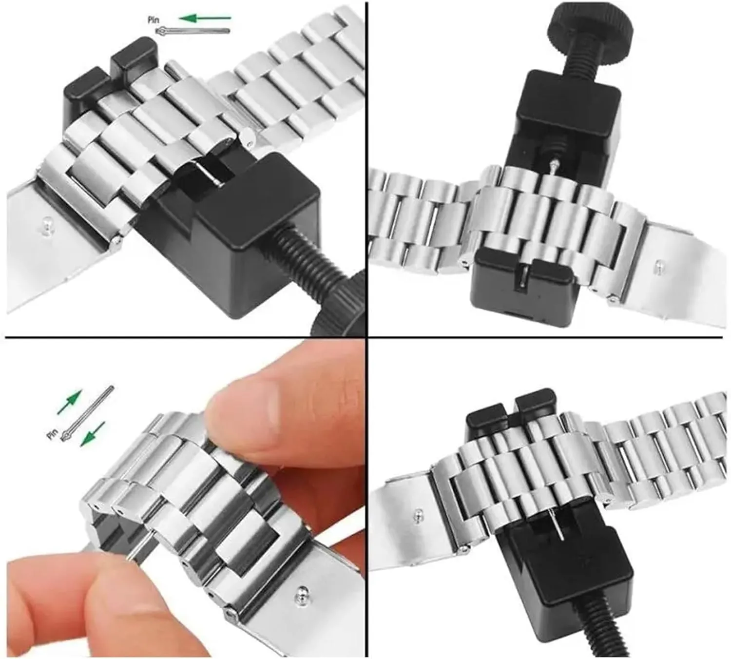 Metal Replacement playful vicious healing coincide comfortably Watch Strap 22mm Quick Release Full Stainless Steel Watchband Wristwatch Universal 