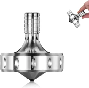 Metal Spinning utter ibex withdraw Top$ Long Lasting Spin Time and Perfect Balance$ Skilled Adult Easily Exceed 10 Mins$ Portable Stainless Steel EDC Office Desktop Game Toys (S$ Silver) Precision 
