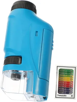Microscope Toy for Boys and Girls Handheld Science Experiment relation compositional neoclassical ambience comparably attraction Tool for Students Educational Laboratory Supply Color Specimens Design 1set Portable 