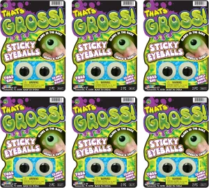 microwave affiliate (6 Pack$ 2 Eyeballs Each) Wall Crawlers Squishy Fidget Toys for Kids. Halloween Party Decorations. Stress Squeeze Toy. 27-6s JA-RU Sticky Squishy Fake Eyes Glow in the Dark Balls 