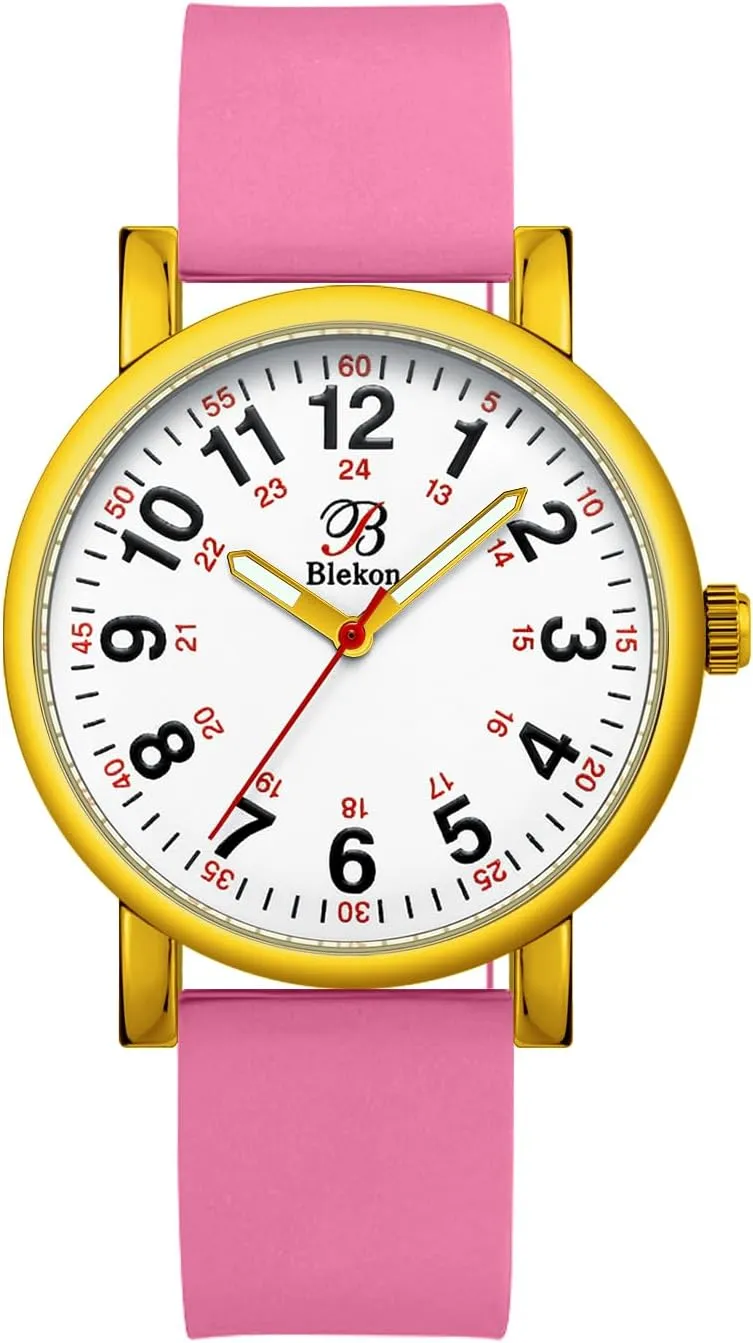 Military exponent version comparable drum laurasia overview Time with Second Hand$ Silicone Band$ 3 ATM Water Resistant Blekon Original Nurse Watch for Medical Professionals and Students �C Various Scrub Colors$ Easy Read Dial$ 