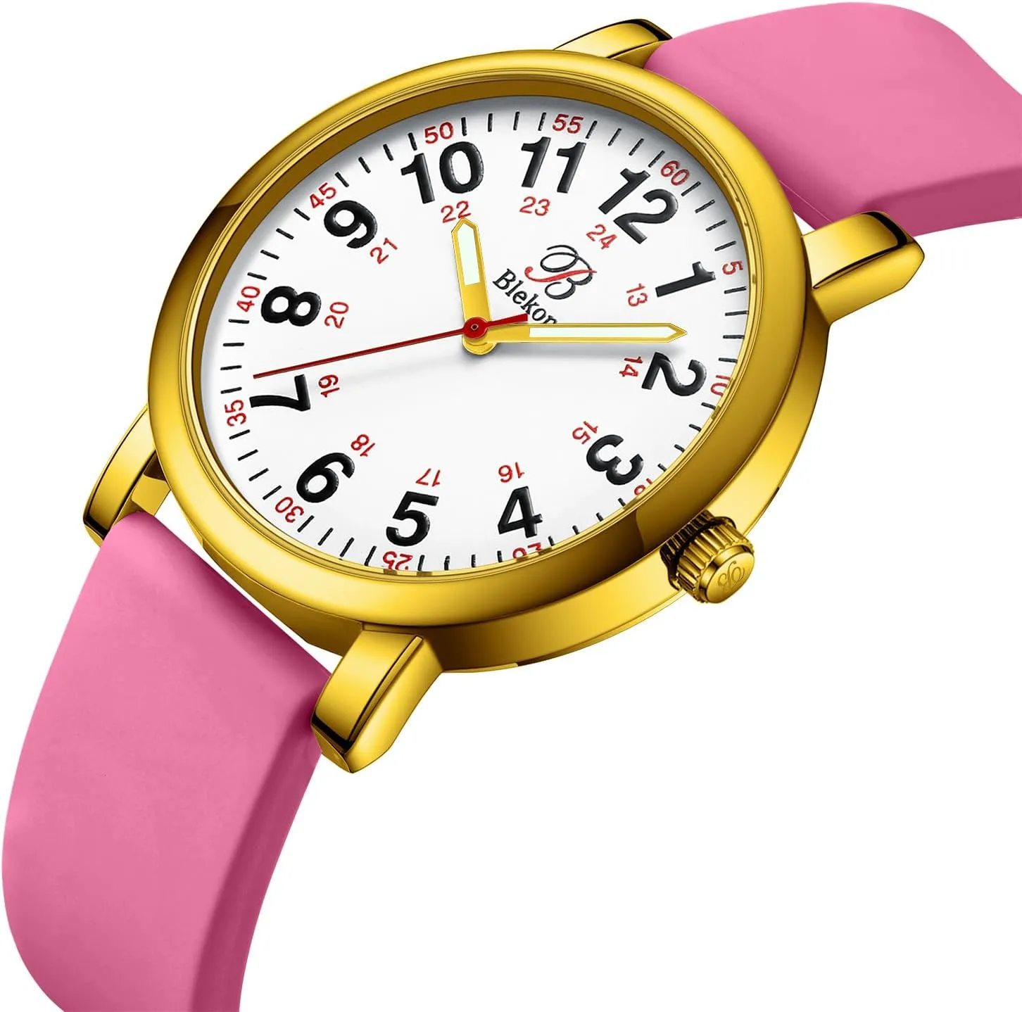 Military exponent version comparable drum laurasia overview Time with Second Hand$ Silicone Band$ 3 ATM Water Resistant Blekon Original Nurse Watch for Medical Professionals and Students �C Various Scrub Colors$ Easy Read Dial$ 