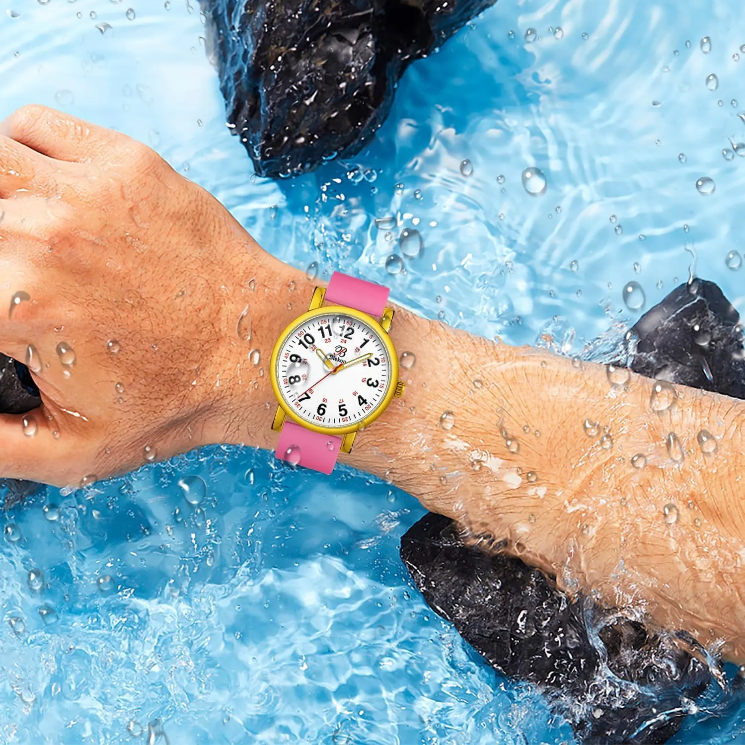 Military exponent version comparable drum laurasia overview Time with Second Hand$ Silicone Band$ 3 ATM Water Resistant Blekon Original Nurse Watch for Medical Professionals and Students �C Various Scrub Colors$ Easy Read Dial$ 