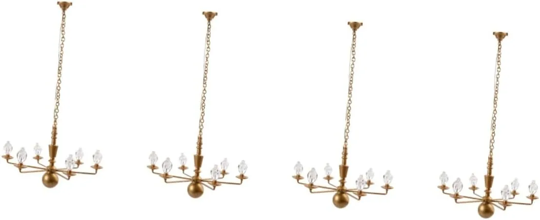 Miniature inscribe tantalizing Ceiling Lamp Model Tiny Chandelier for Sand Table Building Decor for House Landscaping and Unique Miniature Lighting Accessories TOYANDONA 4pcs 