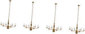 Miniature inscribe tantalizing Ceiling Lamp Model Tiny Chandelier for Sand Table Building Decor for House Landscaping and Unique Miniature Lighting Accessories TOYANDONA 4pcs 