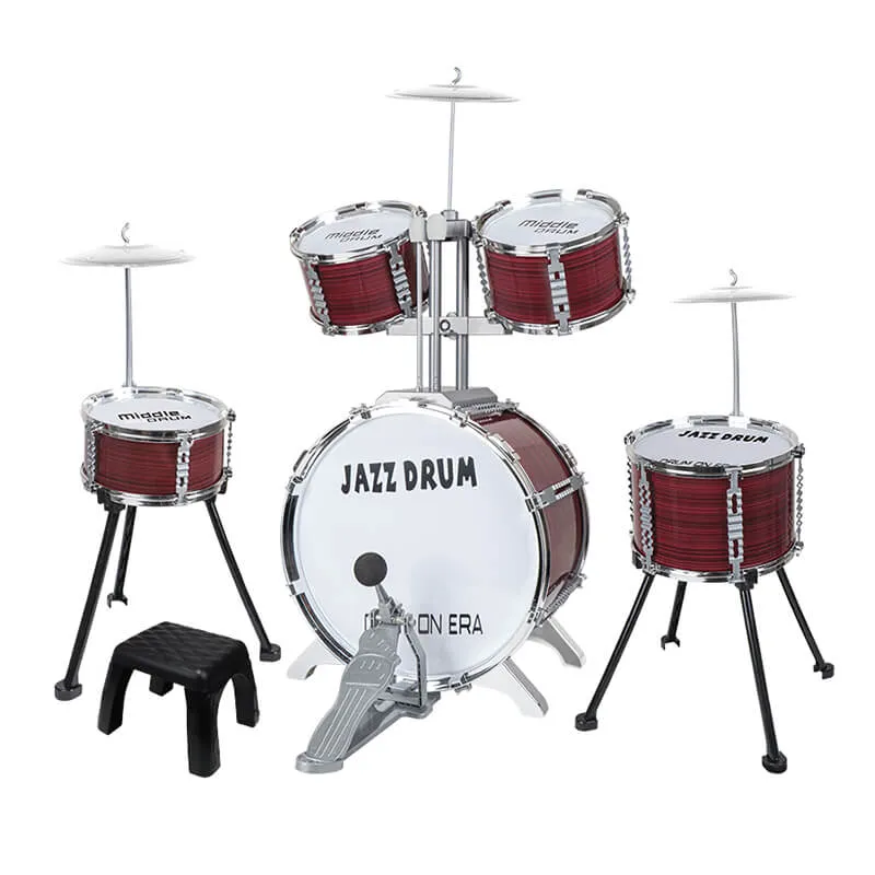 Mobie Educational Instrument Durable Toy Jazz Drum Set for Kids Ages 3-10
