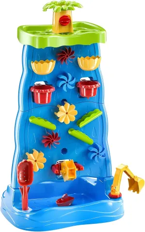 Montessori Double Sided Waterwall | Outdoor and Indoor | Water and Sand Play | 38 Accessories | 3 Years 
