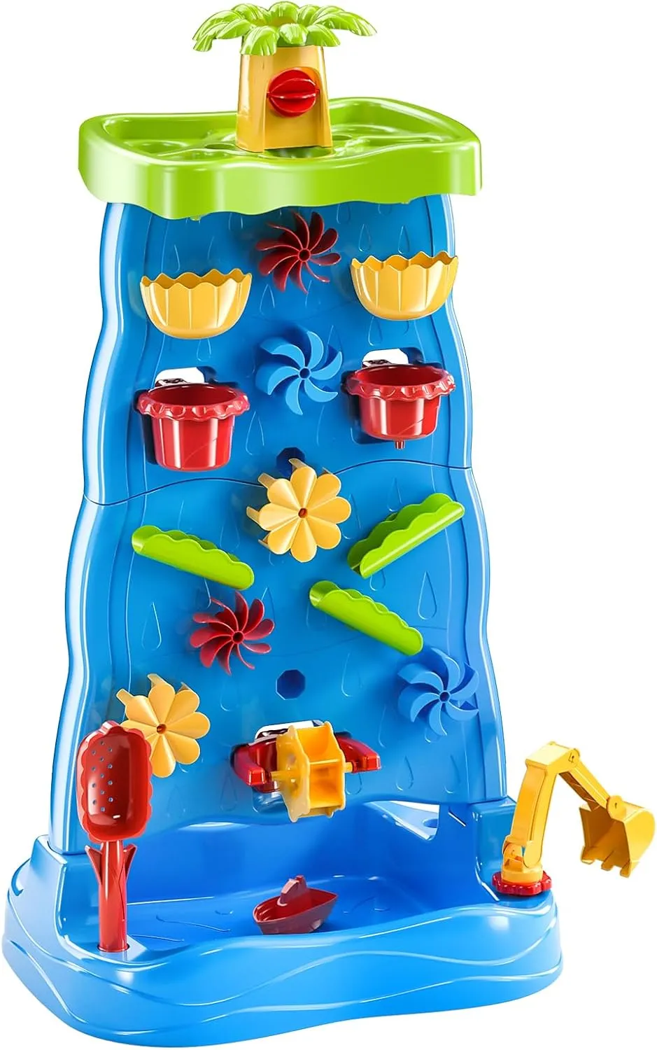 Montessori Double Sided Waterwall | Outdoor and Indoor | Water and Sand Play | 38 Accessories | 3 Years 