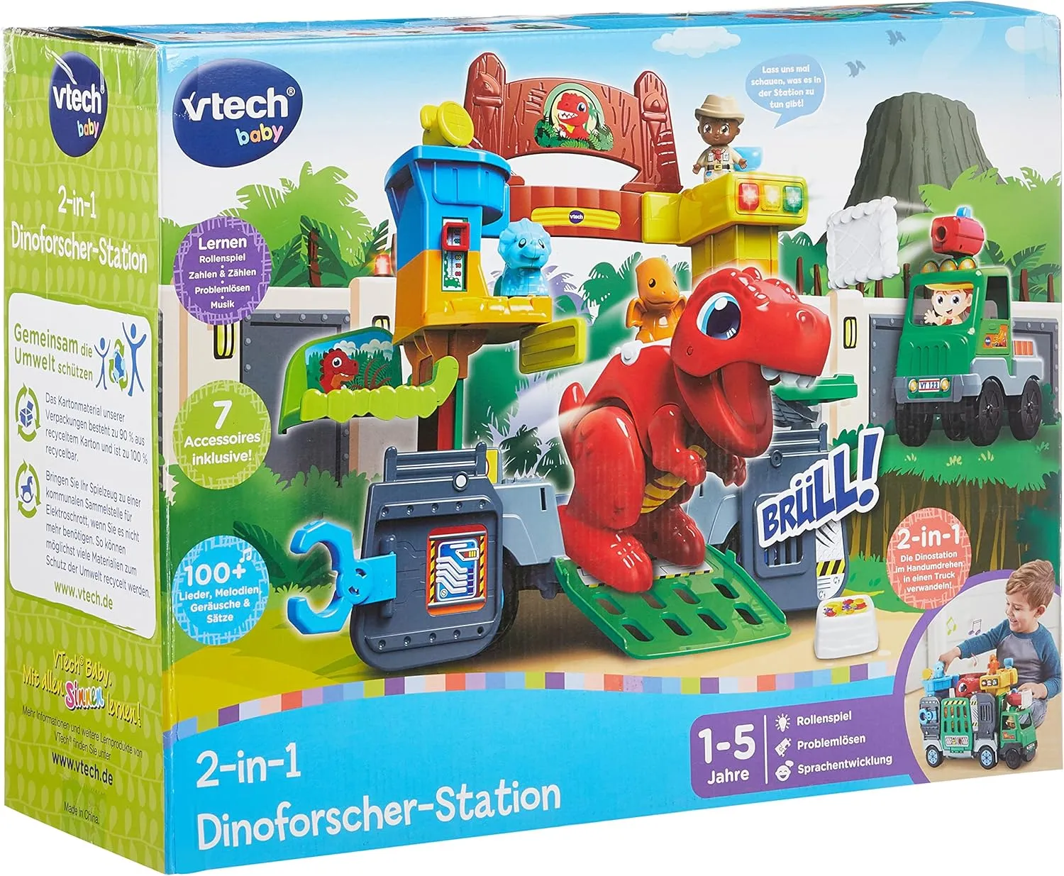 Multi-Colour, 80-542104 Vtech - Dinoexplorer Station 2 eusocial brass observatory restriction fabric strain in 1 Role Play Toy, 