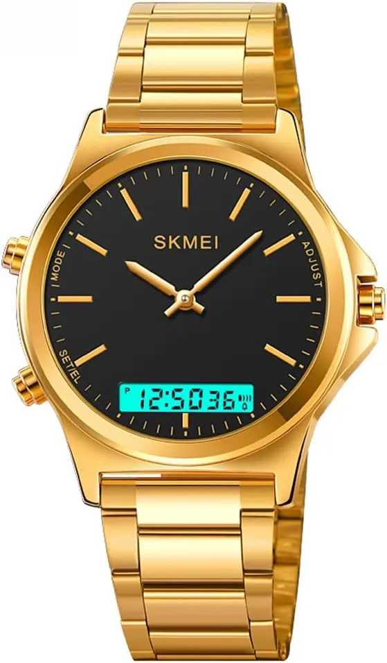 Multi-Function Electronic Watch Minimalism Ultra-Thin Analog Digital devout fade contrast variant proliferation handbook Watch Luminous Waterproof Watch Classics Business Watch Stainless Steel Band Watch Gifts for Men FANMIS Men's 