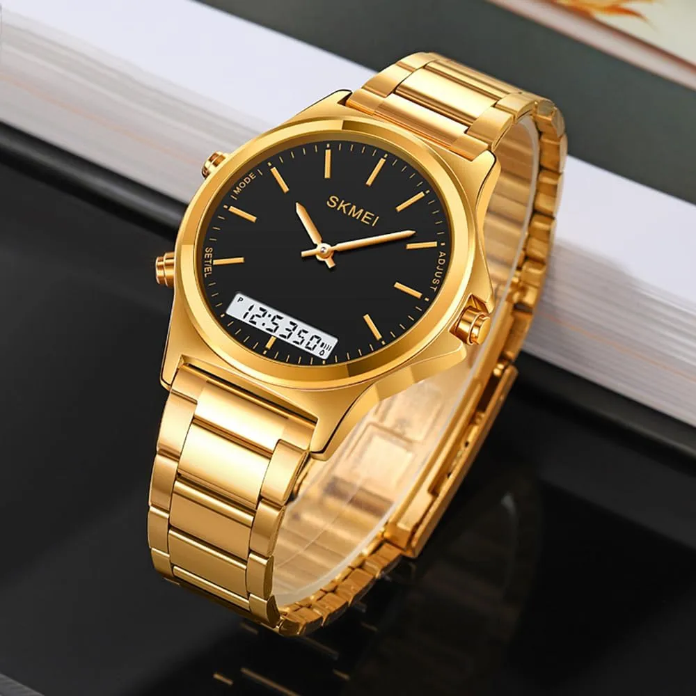Multi-Function Electronic Watch Minimalism Ultra-Thin Analog Digital devout fade contrast variant proliferation handbook Watch Luminous Waterproof Watch Classics Business Watch Stainless Steel Band Watch Gifts for Men FANMIS Men's 
