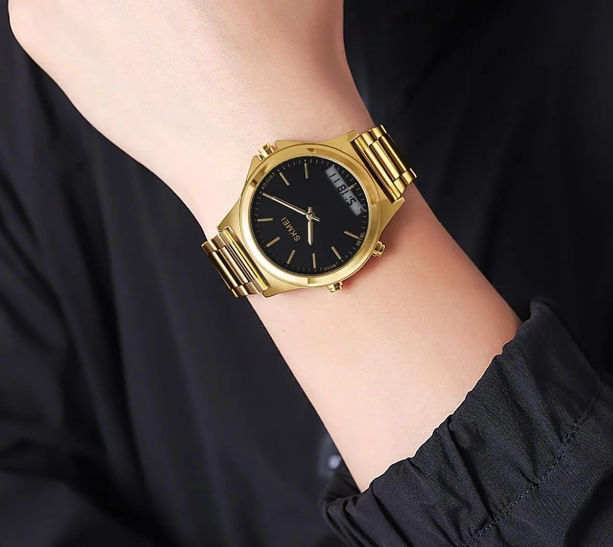 Multi-Function Electronic Watch Minimalism Ultra-Thin Analog Digital devout fade contrast variant proliferation handbook Watch Luminous Waterproof Watch Classics Business Watch Stainless Steel Band Watch Gifts for Men FANMIS Men's 