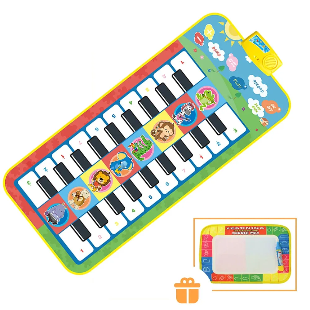 Musical Mat Baby Play Piano Mat Keyboard Toy Music Instrument Montessori Toys Crawling Rug Educational Toys for Kid Gifts