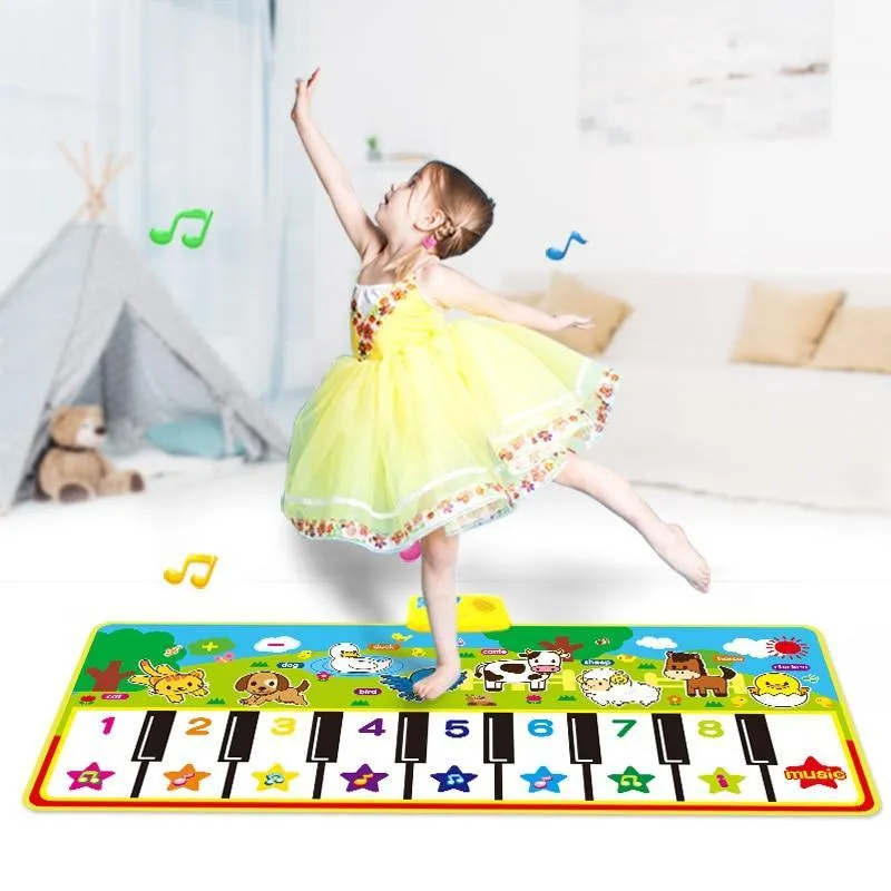 Musical Mat With Animal Voice Baby Piano Playing Carpet Music Game Instrument Toys Early Educational Toys For Kids