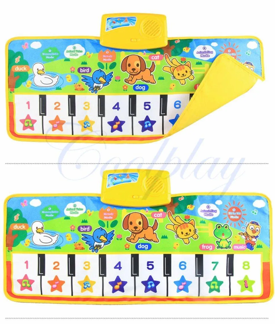 Musical Mat With Animal Voice Baby Piano Playing Carpet Music Game Instrument Toys Early Educational Toys For Kids