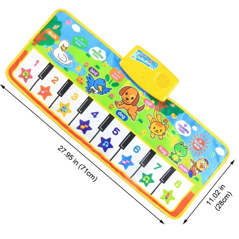 Musical Mat With Animal Voice Baby Piano Playing Carpet Music Game Instrument Toys Early Educational Toys For Kids
