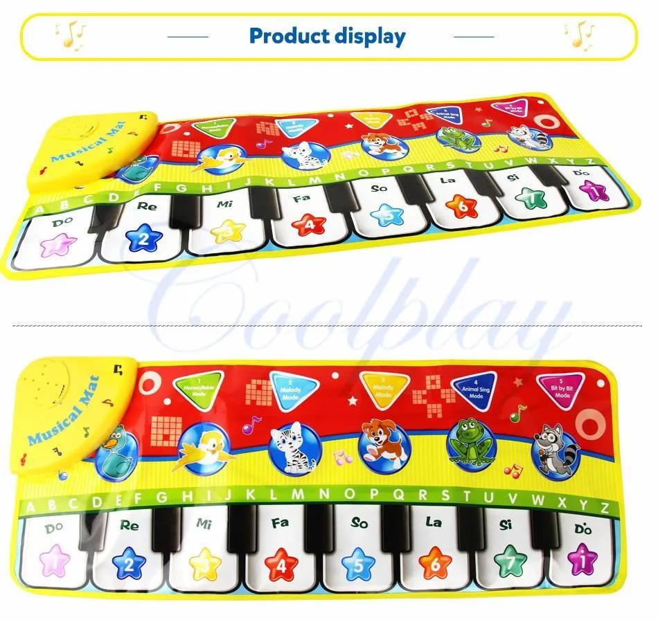 Musical Mat With Animal Voice Baby Piano Playing Carpet Music Game Instrument Toys Early Educational Toys For Kids