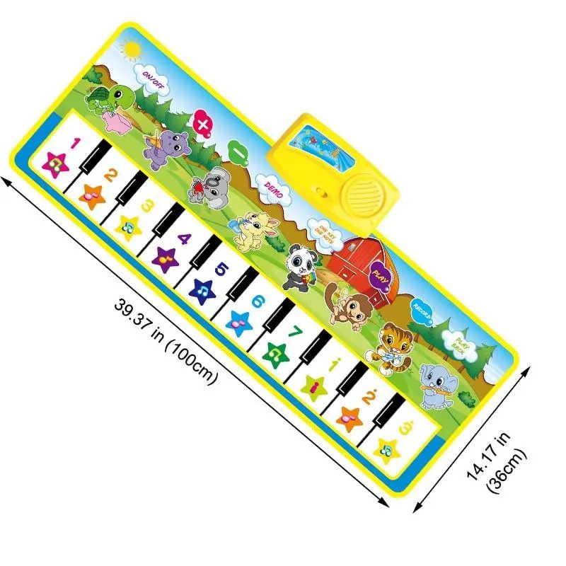 Musical Mat With Animal Voice Baby Piano Playing Carpet Music Game Instrument Toys Early Educational Toys For Kids