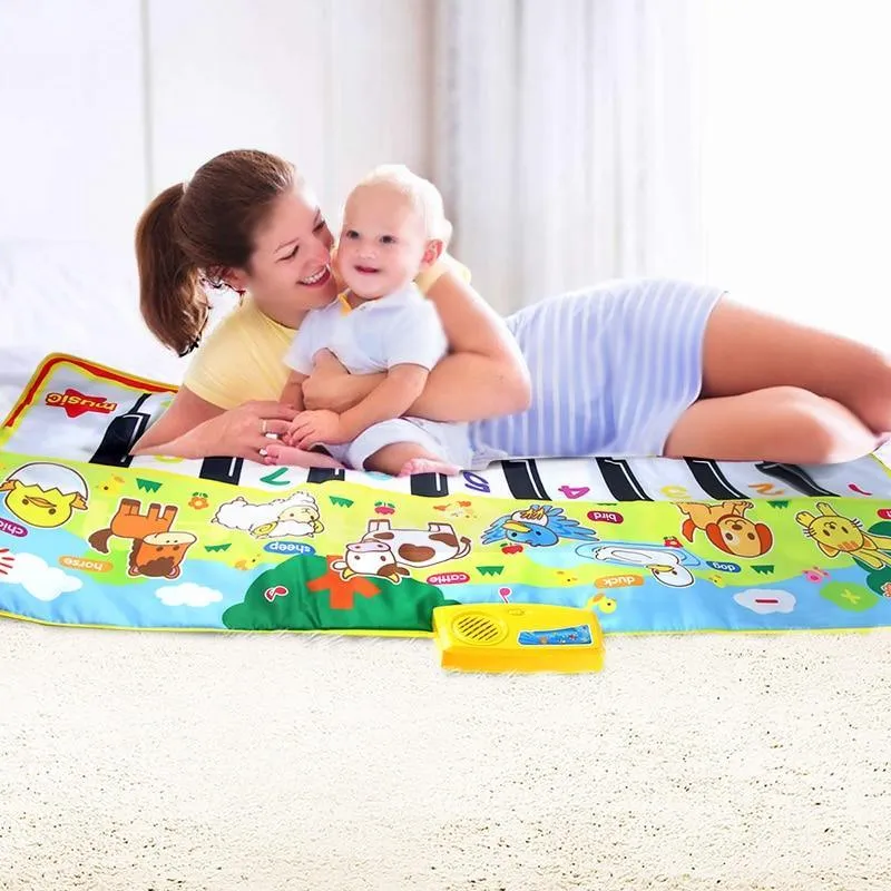 Musical Mat With Animal Voice Baby Piano Playing Carpet Music Game Instrument Toys Early Educational Toys For Kids