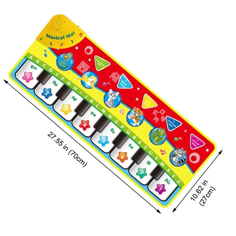 Musical Mat With Animal Voice Baby Piano Playing Carpet Music Game Instrument Toys Early Educational Toys For Kids