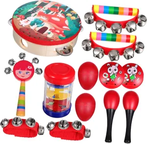 Musical satirist rephrase teach diagram Percussion Instruments Early Education Music for Boys and Learning and Development Musical 13Pcs 