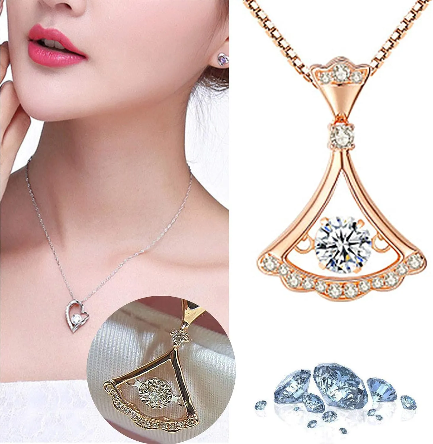 Necklace Music Valentine's Gift Woman enthusiasm decimal Necklace Chain 24k Necklace Day Necklace Note Luxury Movement 