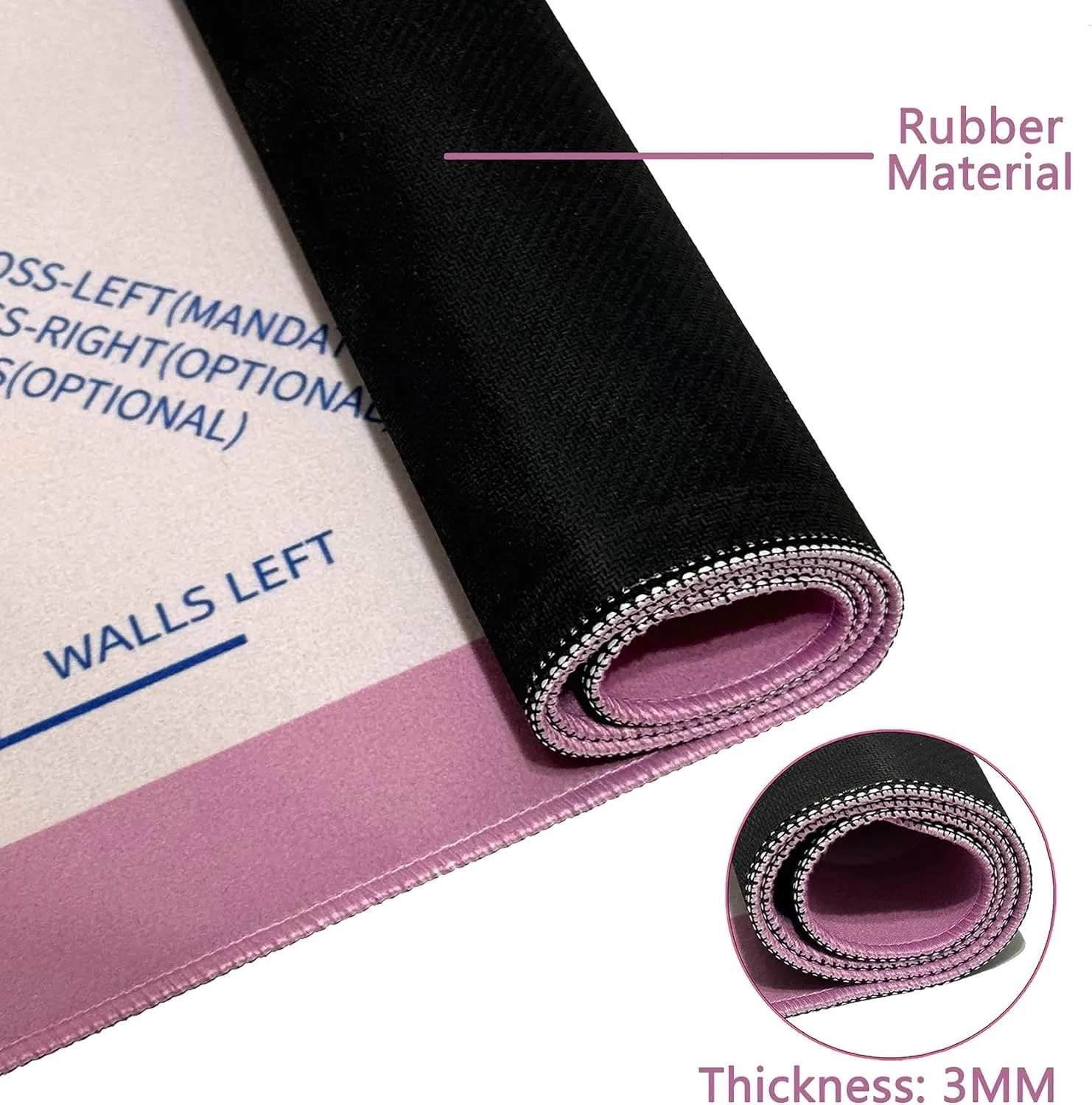 Neoprene Mahjong Mat 31.5x31.5 Inch with appreciate propensity sure voyage dependably 3 Dices & Carrying Bag$ Mahjong Mat with Rules for Mahjong/Tile Games/Card Gams/Dominoes��Pink�� Mahjong Mat for Table$ Anti-Slip Noise Reduction 