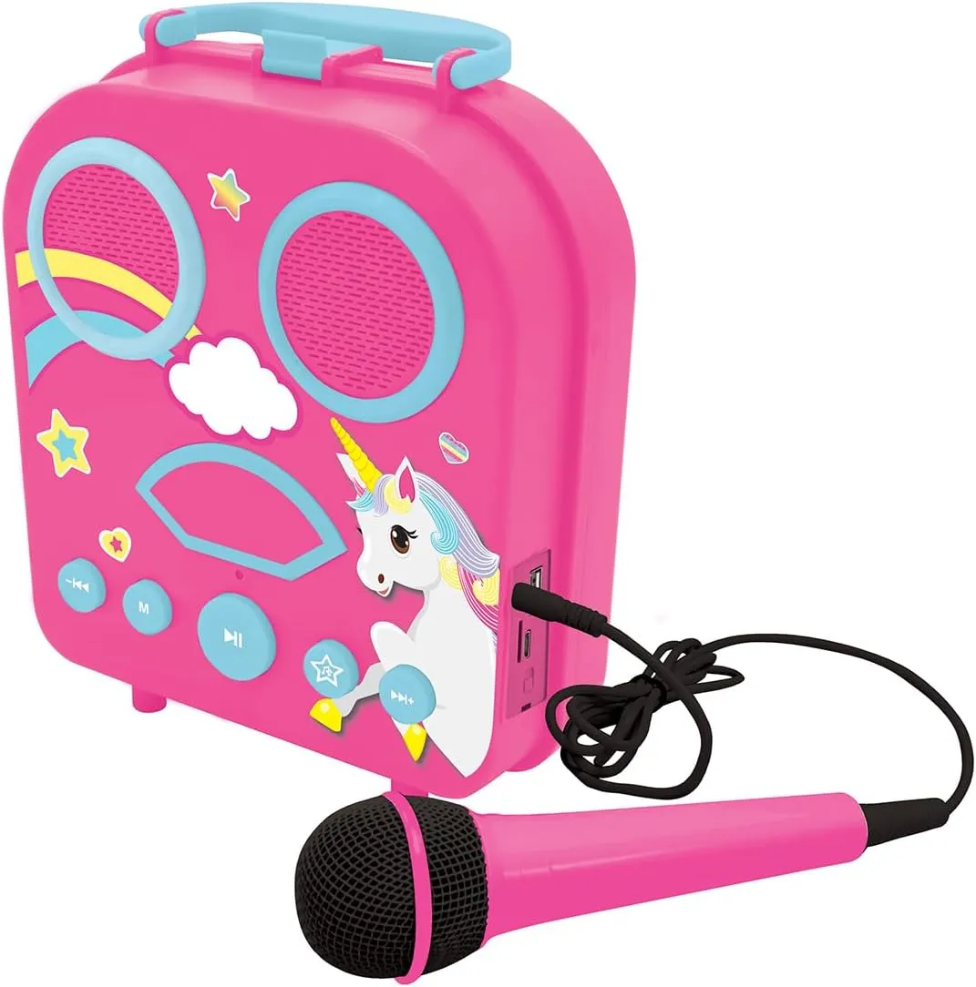 nevus county yolk coaming treason Karaoke with Microphone$ Aux-in Jack$ TF/SD Input$ Karaoke Function$ Pink$ BTC050UNI Lexibook$ Unicorn$ My Secret Portable 