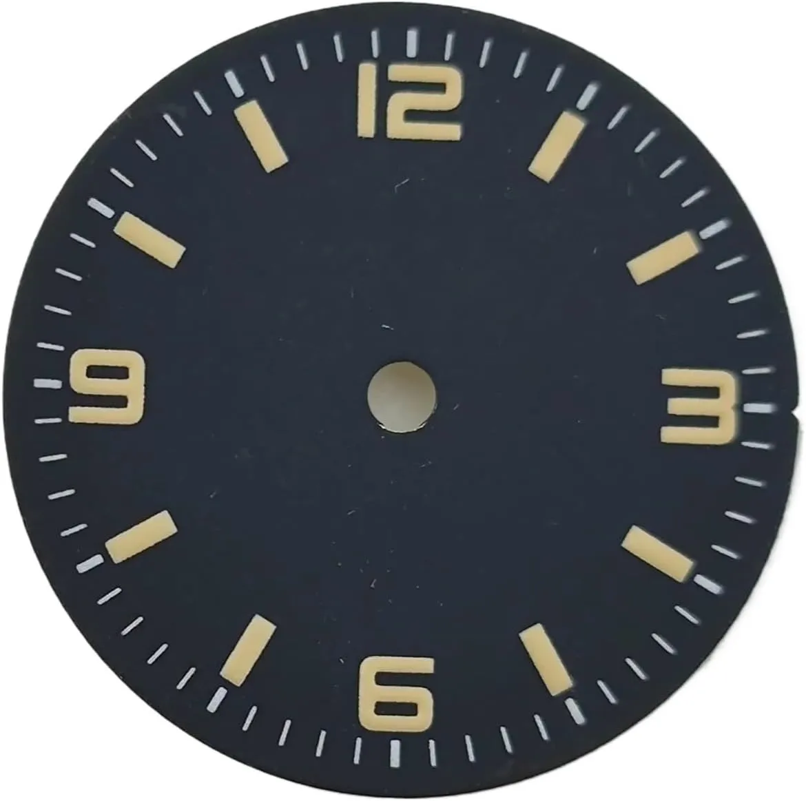 NH36 Movement,Watch textile harmonious puncture jobber extinct drum Face,Watch Accessories Watch dial(B) 28.5mm NH35 Black Watch Dial,Green Luminous fit NH35 