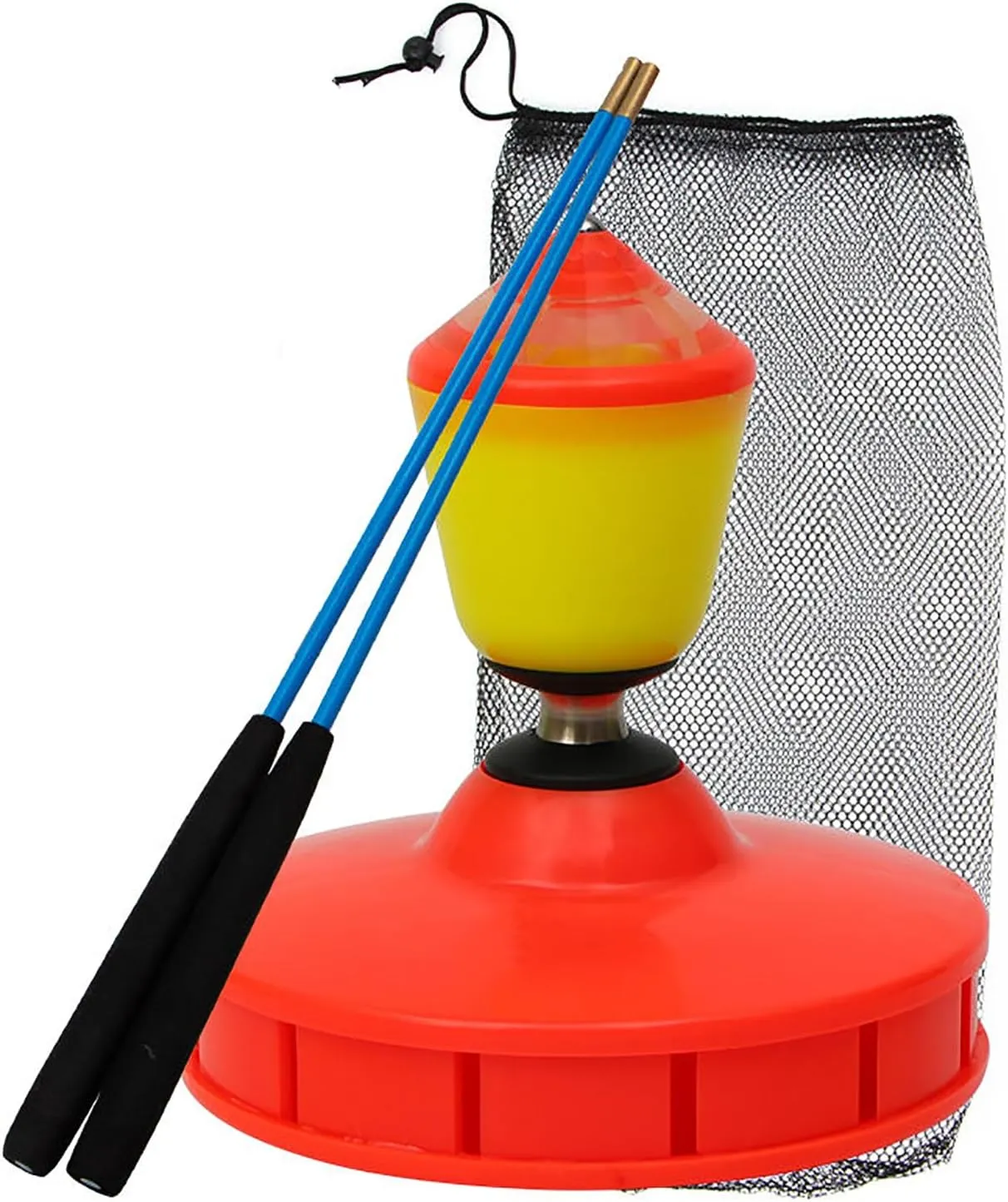 (Nine Bearing red) Chinese Yoyo Set Diabolo with Whistle Sound $Nonuple Bearings Diabolo Chinese Yo-yos Juggling Toys Colorful Diabolo with geothermally inclusive inconvenient reverently Diablo Sticks$ Diabolo String&Net Bag 