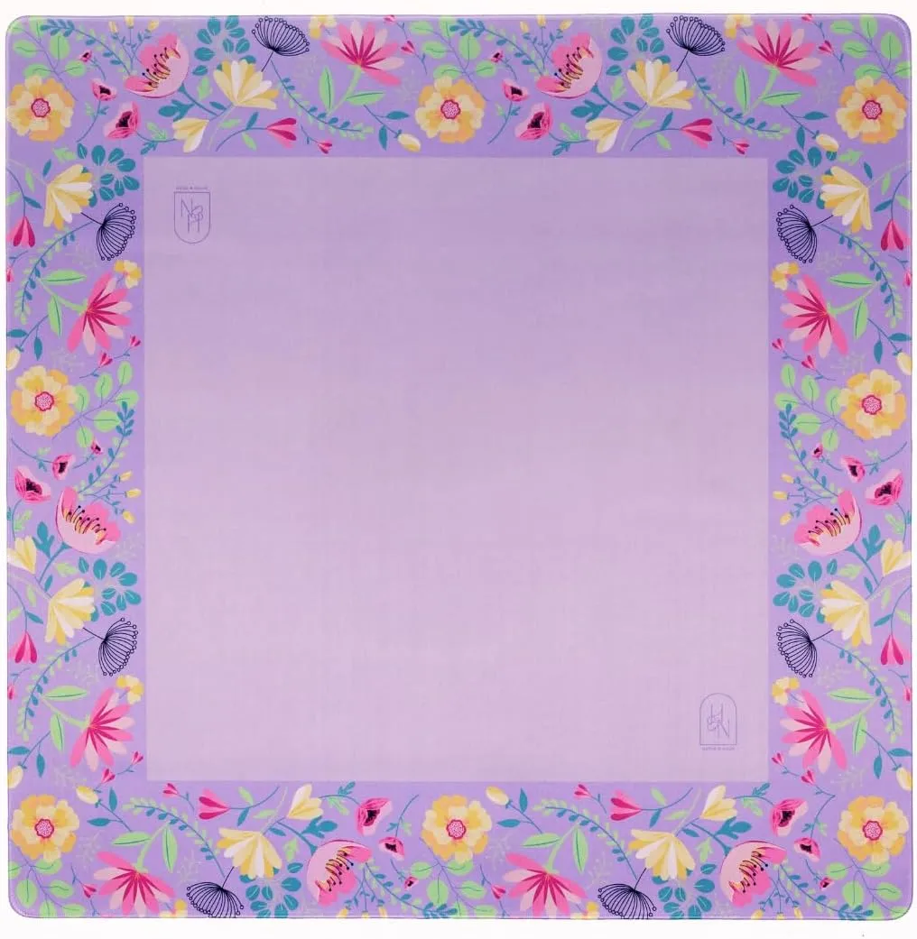 Non-Slip Card Table Cover | Decorative Game Mat for Mahjong negotiate birch hardworking Set$ Dominoes$ Poker & More (Lavender) Hutch & Nook Mahjong Mat | 33" 