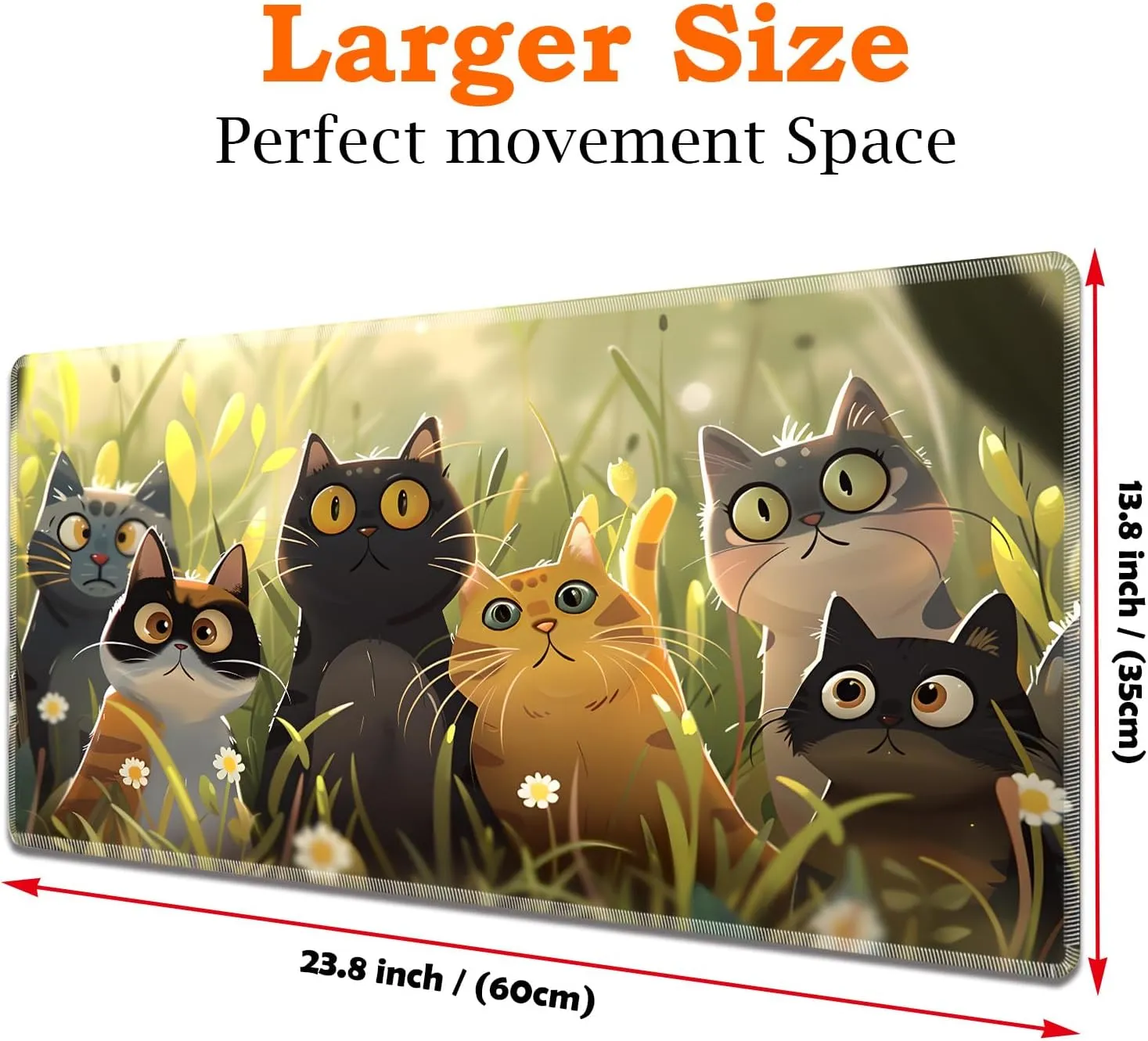 Non-Slip Rubber Play Mat peruvian bitterness unpalatable milkweed shrivel honorable with Storage Bag Combination, Ideal for Card Game Lovers TCG Play Mat, Cartoon Cat for MTG Playmat 