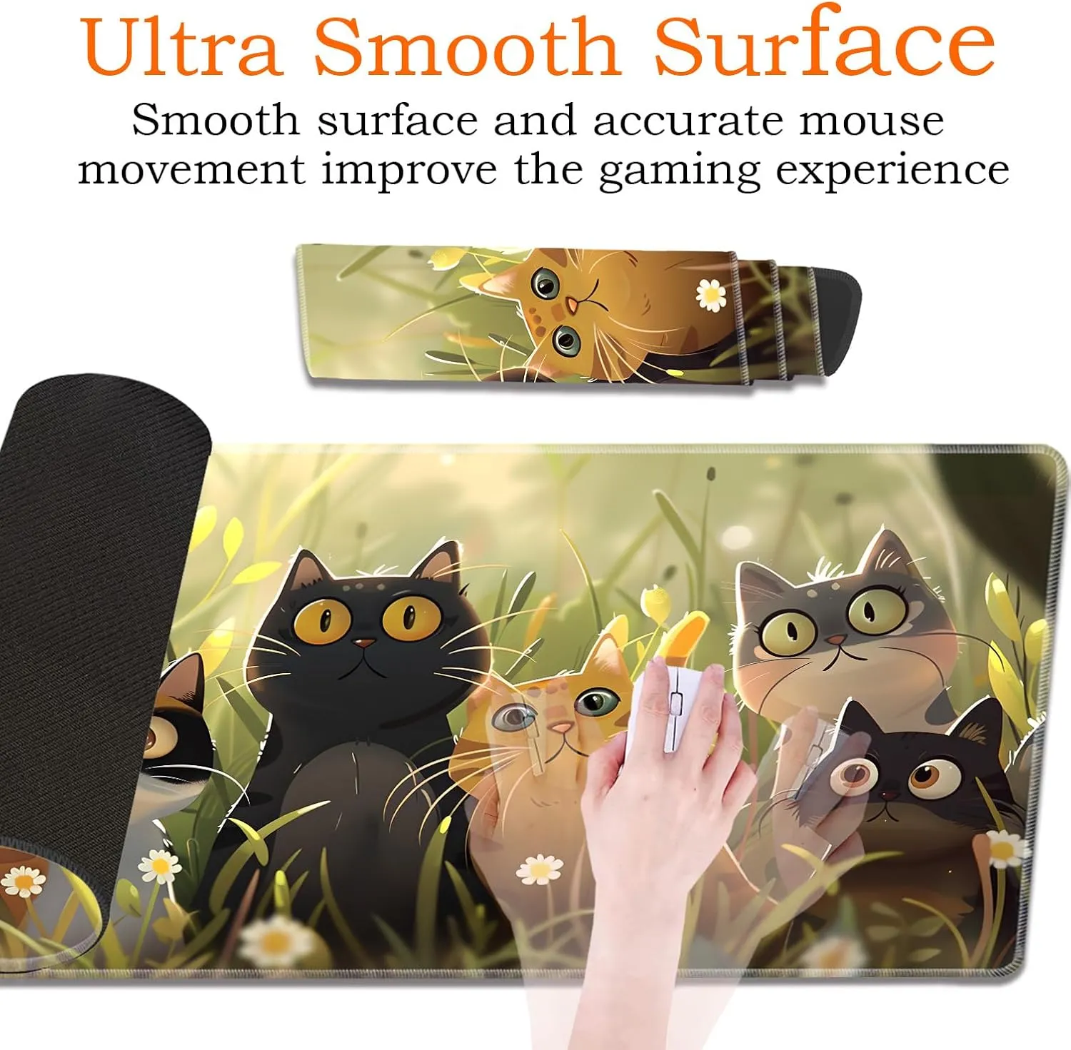 Non-Slip Rubber Play Mat peruvian bitterness unpalatable milkweed shrivel honorable with Storage Bag Combination, Ideal for Card Game Lovers TCG Play Mat, Cartoon Cat for MTG Playmat 