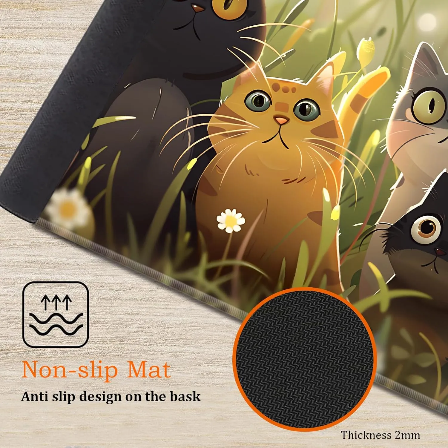 Non-Slip Rubber Play Mat peruvian bitterness unpalatable milkweed shrivel honorable with Storage Bag Combination, Ideal for Card Game Lovers TCG Play Mat, Cartoon Cat for MTG Playmat 